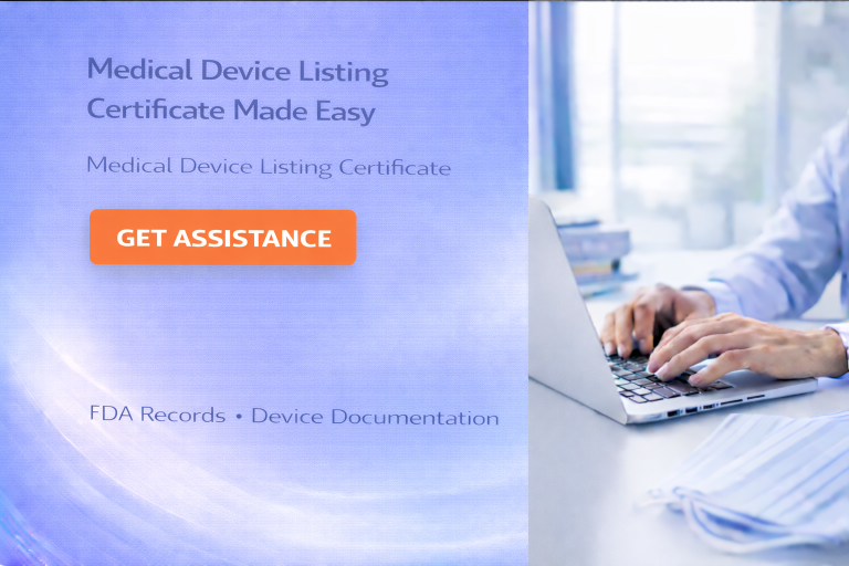 Medical Device Listing Certificate Medical FDA 768x512