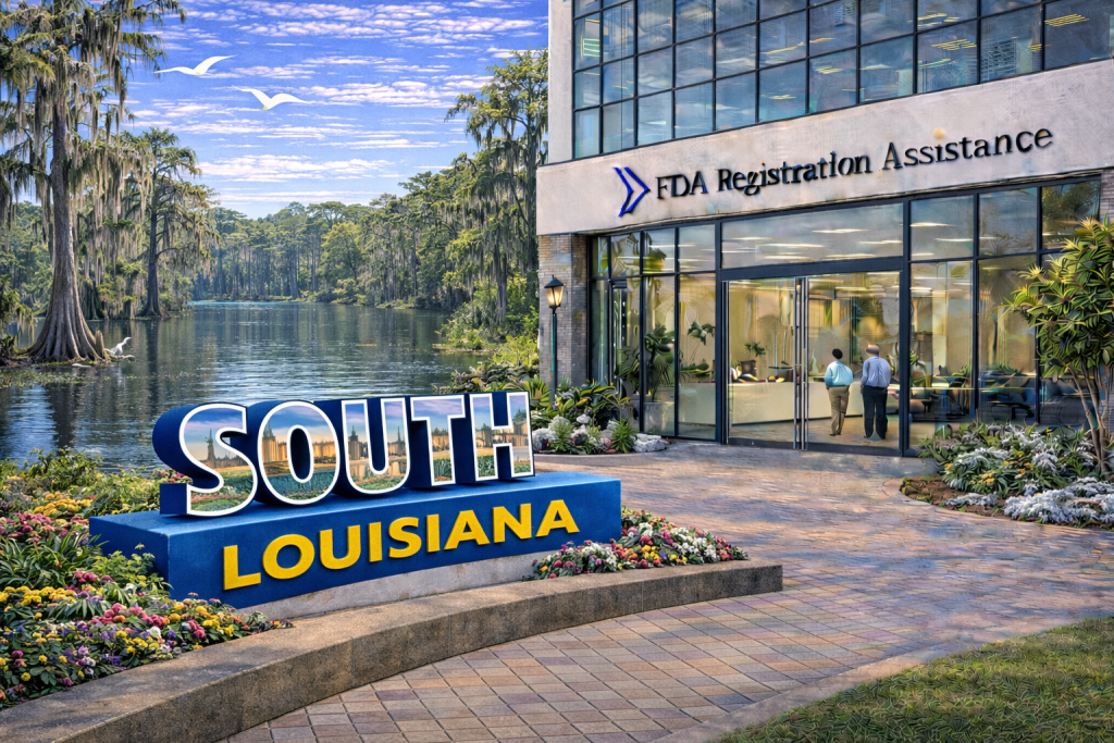 U.S FDA Consulting Services in South Louisiana, Louisiana FDA registration and consulting in South Louisiana — grain, seafood, food, device and cosmetic compliance